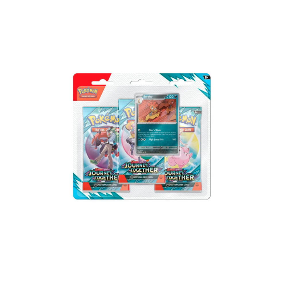 Pokemon-Journey together 3 pk Blister- Scrafty