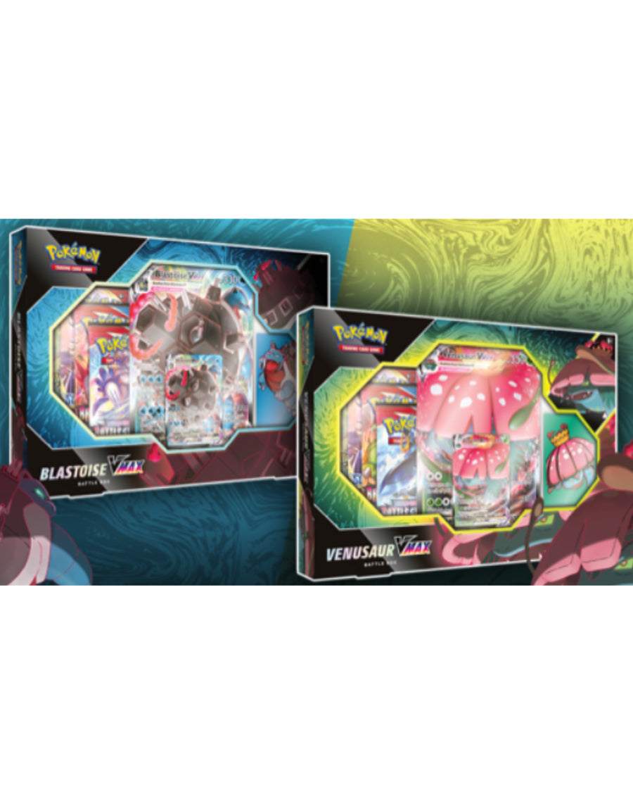 Pokemon- BLASTOISE AND VENUSAUR VMAX BOX PAIR