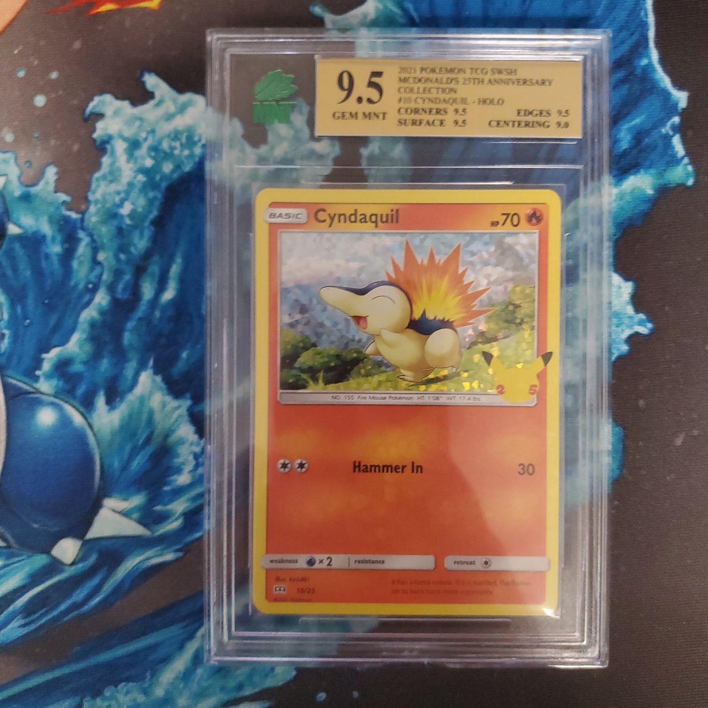 MNT 9.5- Cyndaquil Mcdonalds 25th anniversary holo