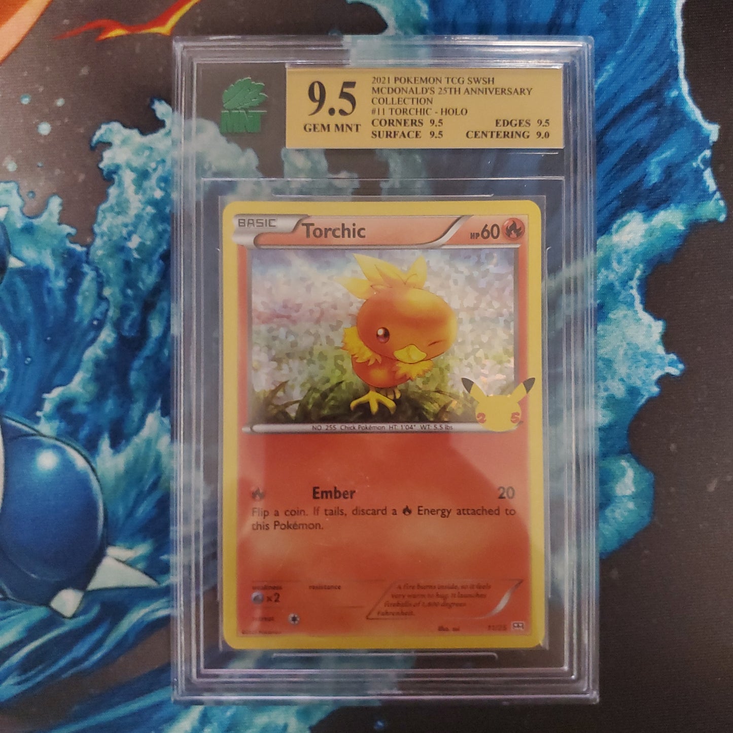 MNT 9.5- Torchic Mcdonalds 25th anniversary holo