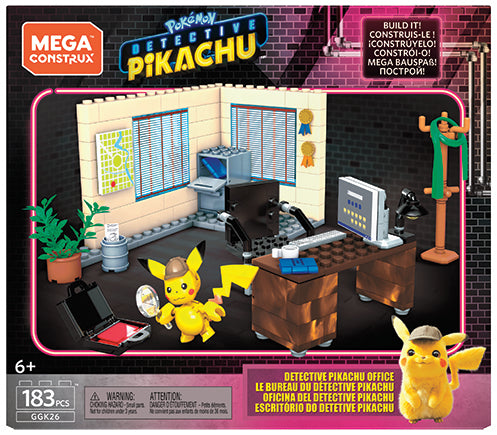 Detective Pikachu Office Playset Mega Construx