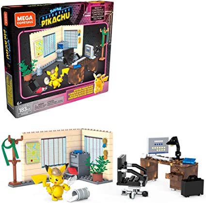 Detective Pikachu Office Playset Mega Construx